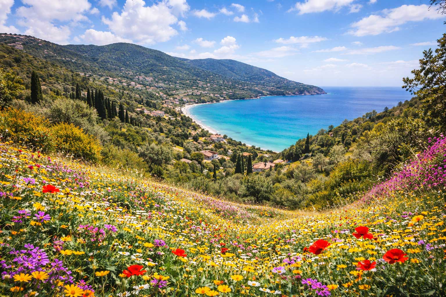 Spring Wildflower Explosion in Corfu